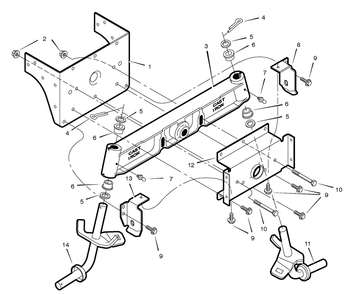 Front Axle Diagram and Parts List for 461004X92B 2005 Briggs and Stratton Lawn Tractor